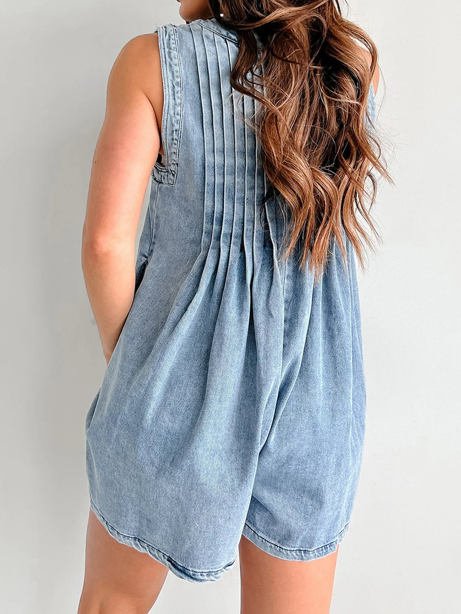 Stylish Denim Romper