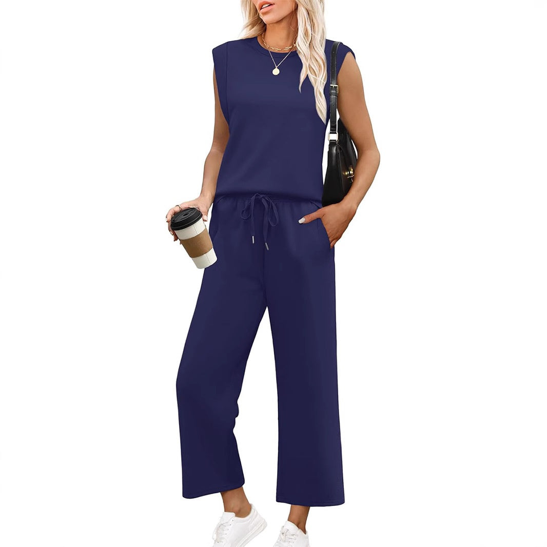 ๐2025 Hot Sale 49% OFF๐ฅ2025 New Women's Sleeveless Top & Wide-Leg Pants 2-Piece Set