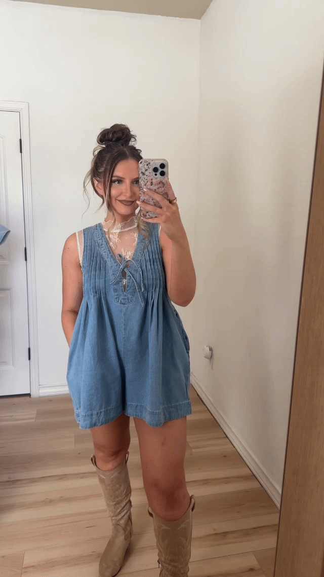 Stylish Denim Romper