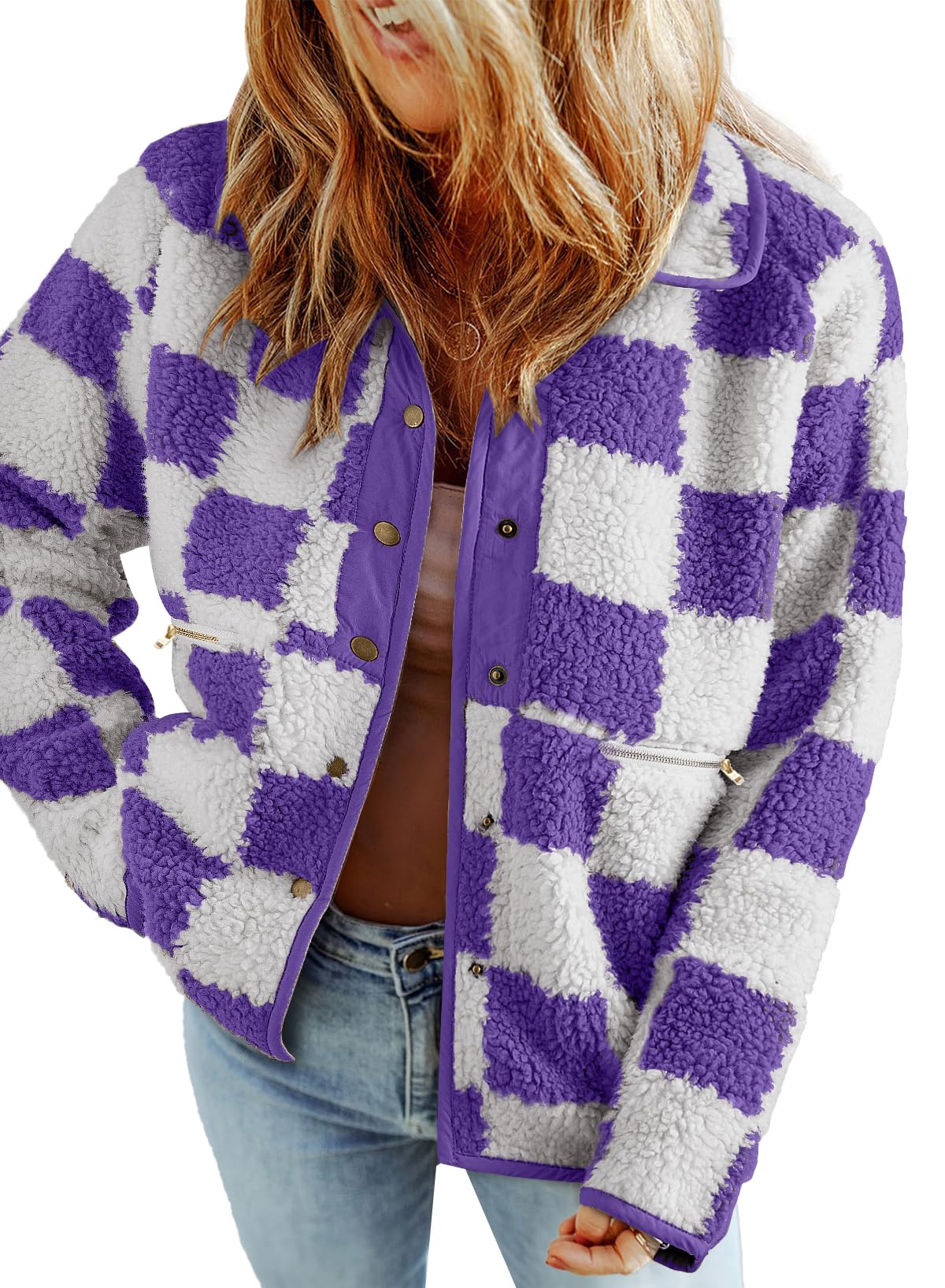 Cozy Plaid Sherpa Jacket